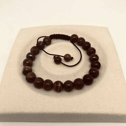 8MM Elastic Natural Stone Bracelets: Indian agate