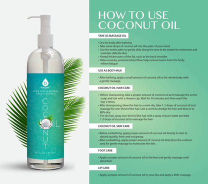 8 Oz 100% Pure Fractionated Coconut  Oil