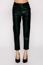 Pu leather tapered pants