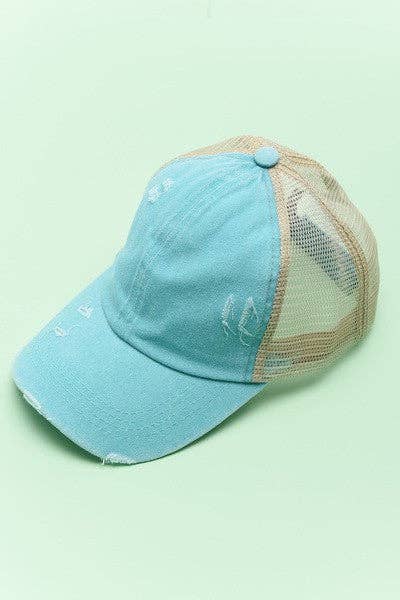 Distress Mesh Back Cap