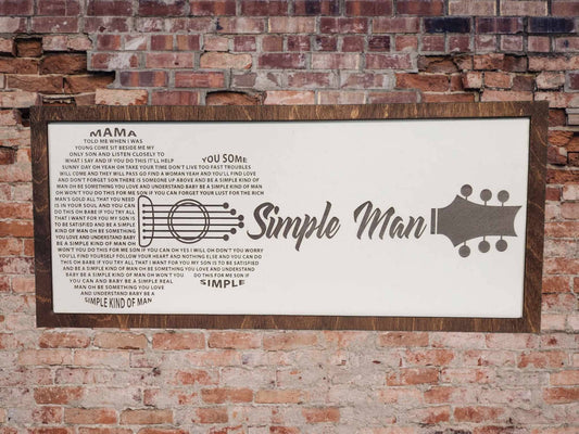 Lynyrd Skynyrd, Sign, gift for him, Bar, Unique, Simple Man