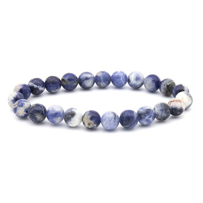 8MM Elastic Natural Stone Bracelets: Indian agate