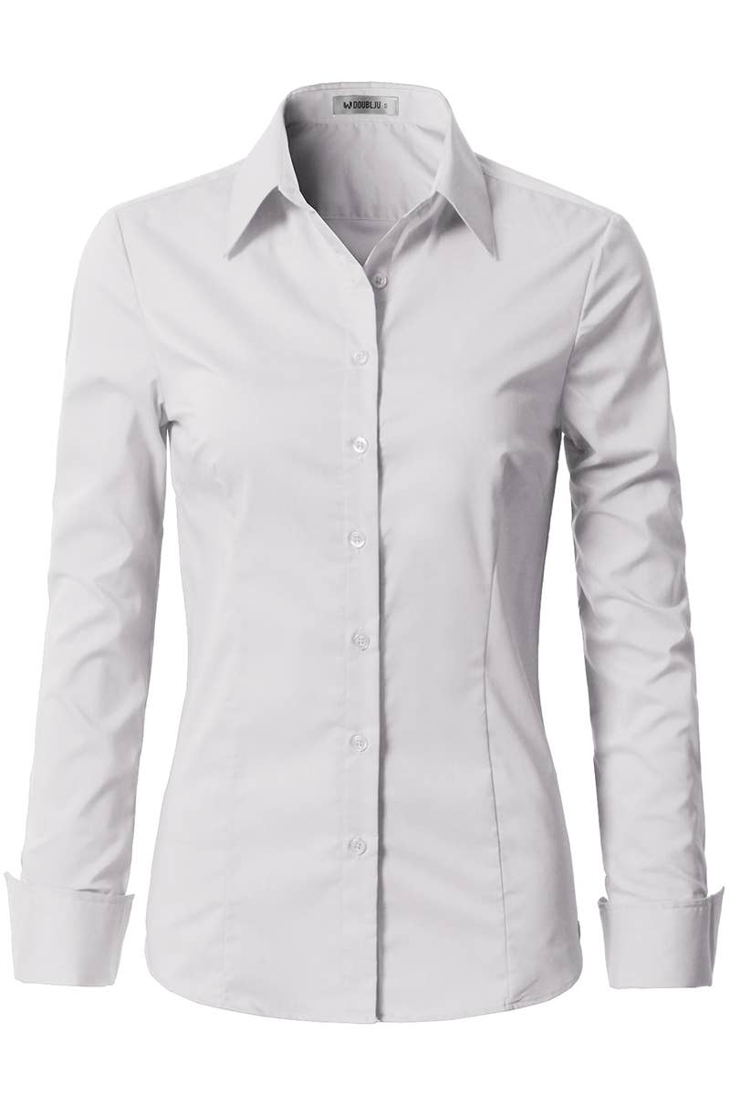 Button Down Long Sleeve Collared Shirt