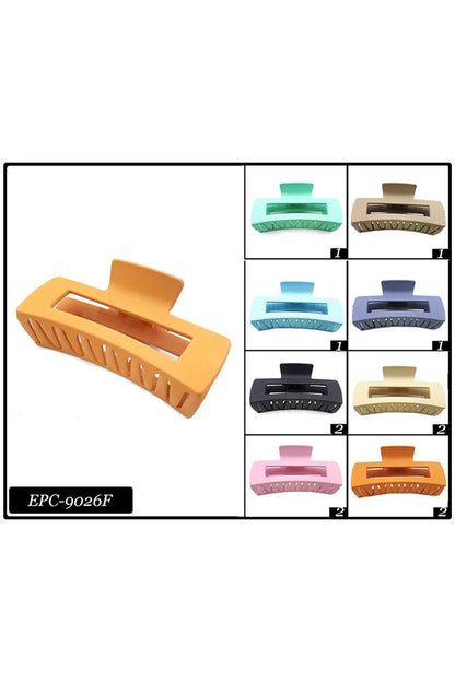 Solid Plastic Rectangle Hair Claw Clip