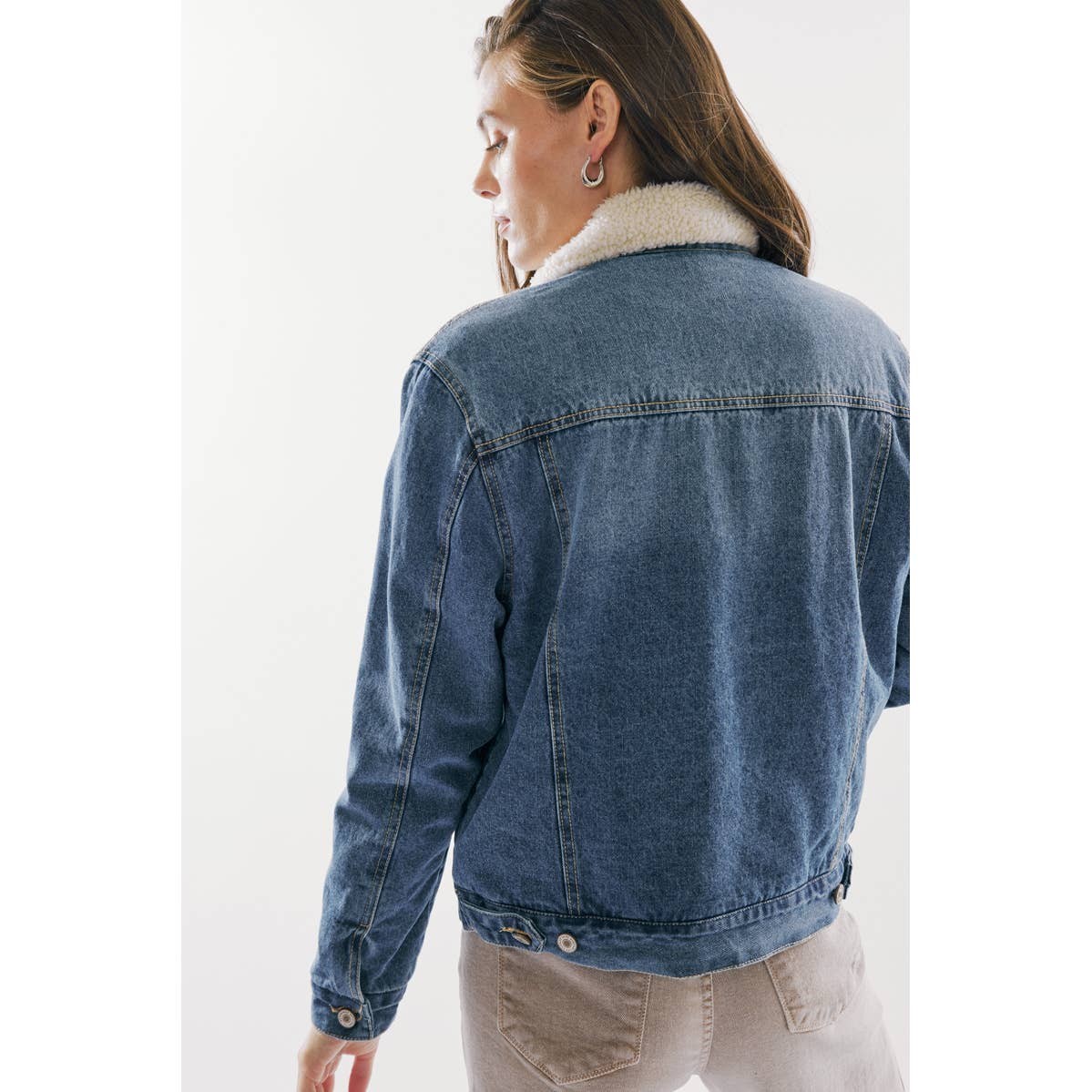Kancan Trucker Sherpa Jean Jacket
