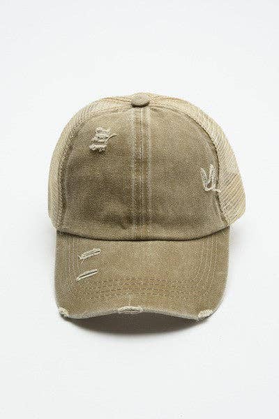 Distress Mesh Back Cap