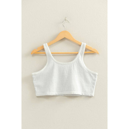 Sleeveless Scoop Neck Crop Top