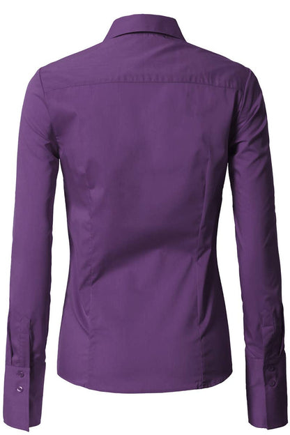 Button Down Long Sleeve Collared Shirt