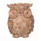 Resin Brown Wooden Owl Figurine