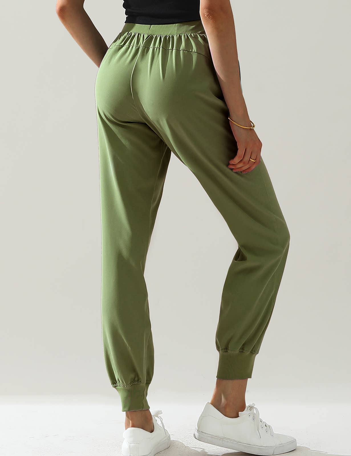 Elastic Band Waist With Side Pocket Pants