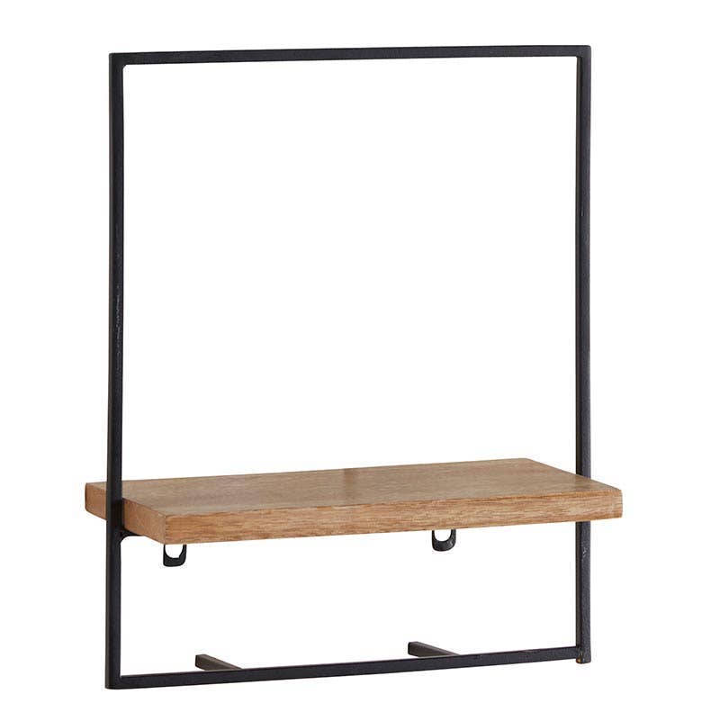 Matt Black Wall Shelves Lrg