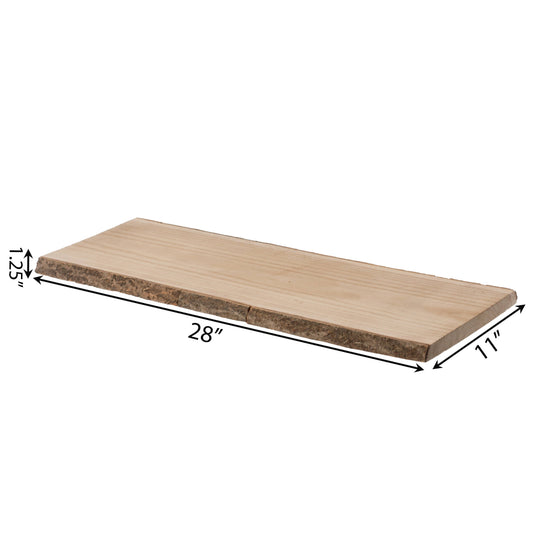 Rustic Natural Tree Log Wooden Rectangular Shape Serving Tra