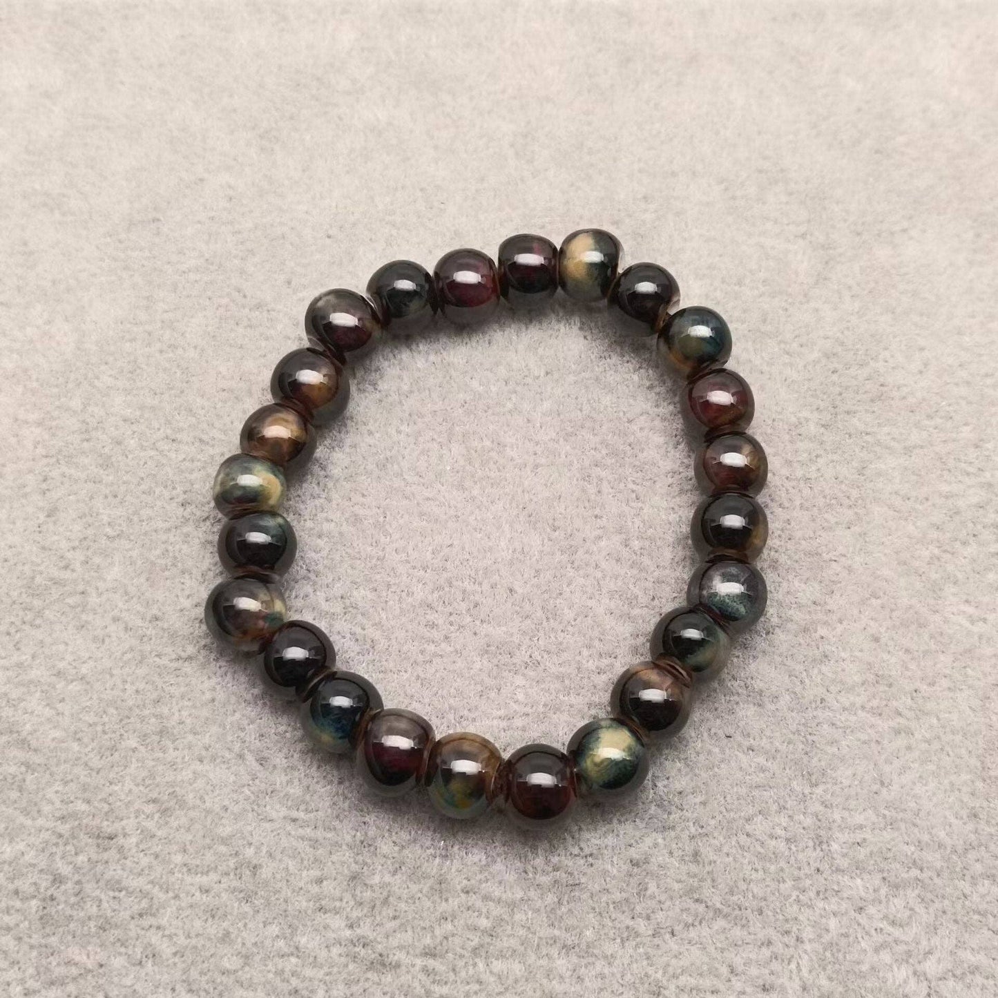 Multi-style Handmade Ceramic Beaded Elastic Rope Bracelet