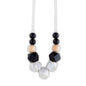 Silicone Necklace Black Marble