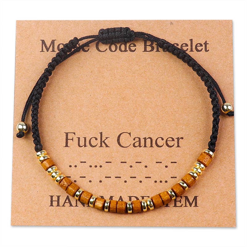 Handmade Wooden Beaded Morse Code Bracelets