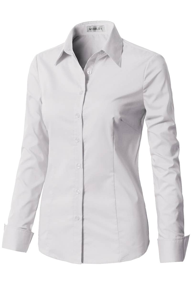 Button Down Long Sleeve Collared Shirt