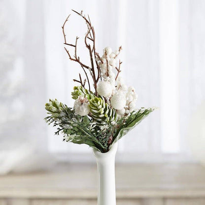 11" Faux Frosted Winter Berry & Greenery Picks