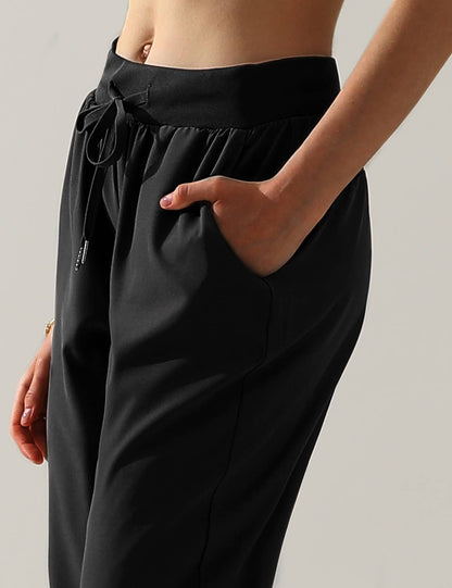 Elastic Band Waist With Side Pocket Pants