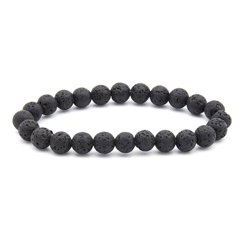 8MM Elastic Natural Stone Bracelets: Indian agate