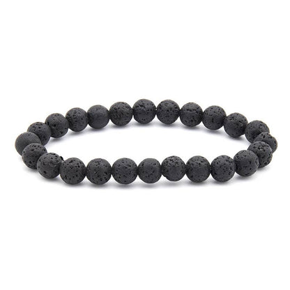 8MM Elastic Natural Stone Bracelets: Indian agate