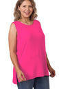 Plus Sleeveless Round Top