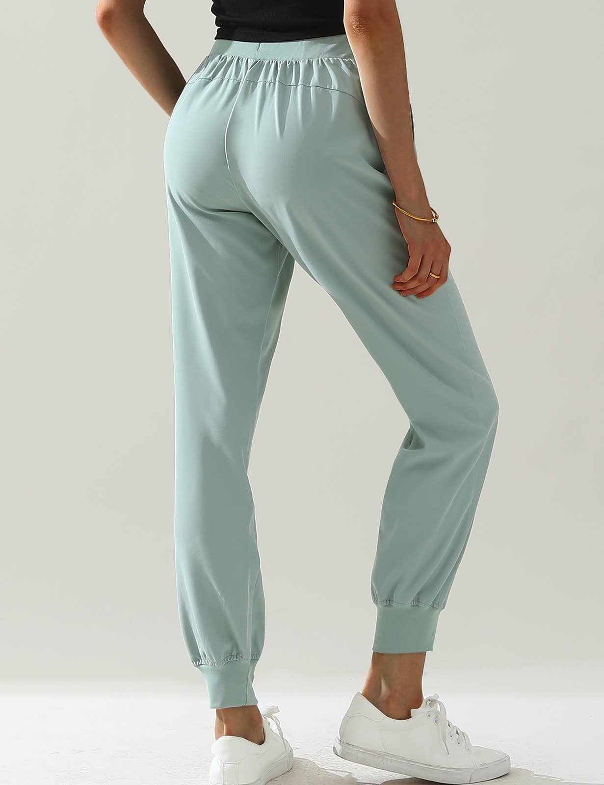 Elastic Band Waist With Side Pocket Pants
