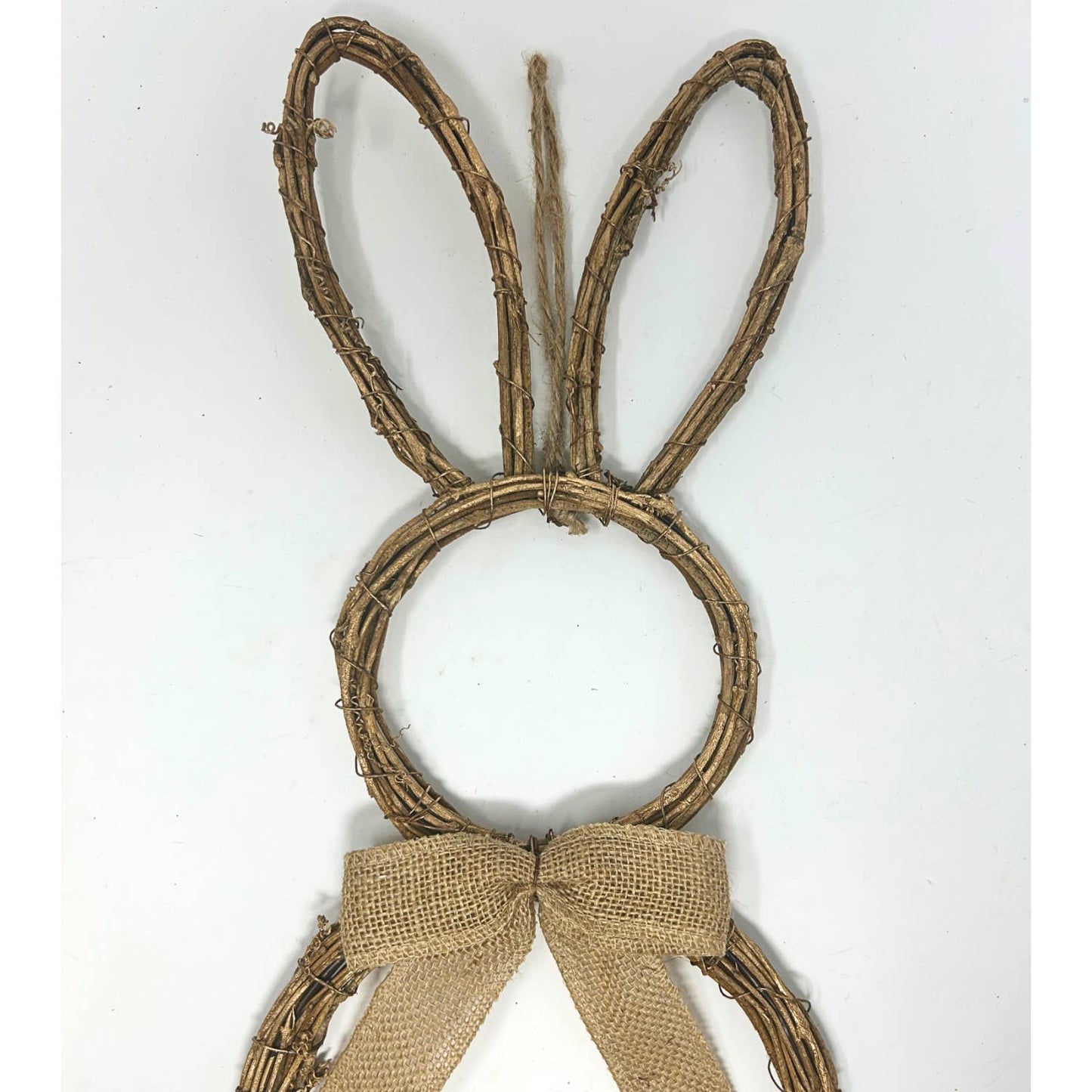 Metallic Brushed Shabby Chic Vine Bunny 20.5"