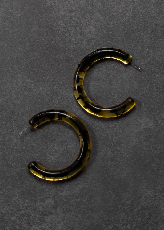 Acrylic hoop earrings
