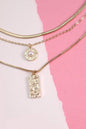 Snake Chain Charm 3 Row Mecklace | 10N3072932