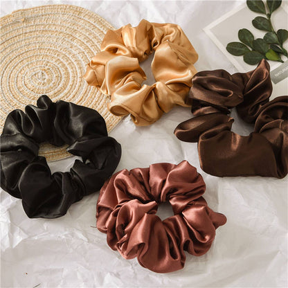 silk scrunchie wine