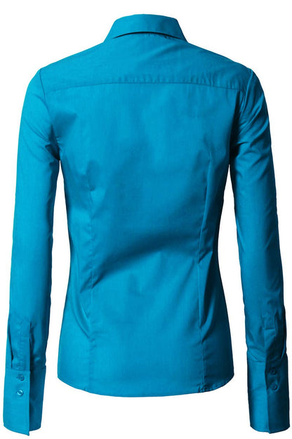 Button Down Long Sleeve Collared Shirt