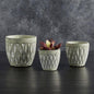 47th & Main Textured Round Cement Planter for Indoor or Outdoor Flowers Plants and More, Small