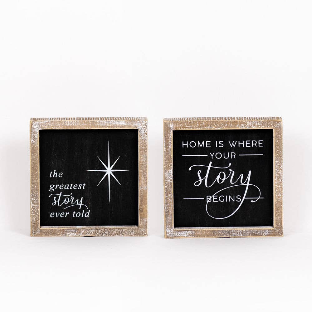 70953 - 7x7 sign (STRY/HME) CHRISTMAS Decor