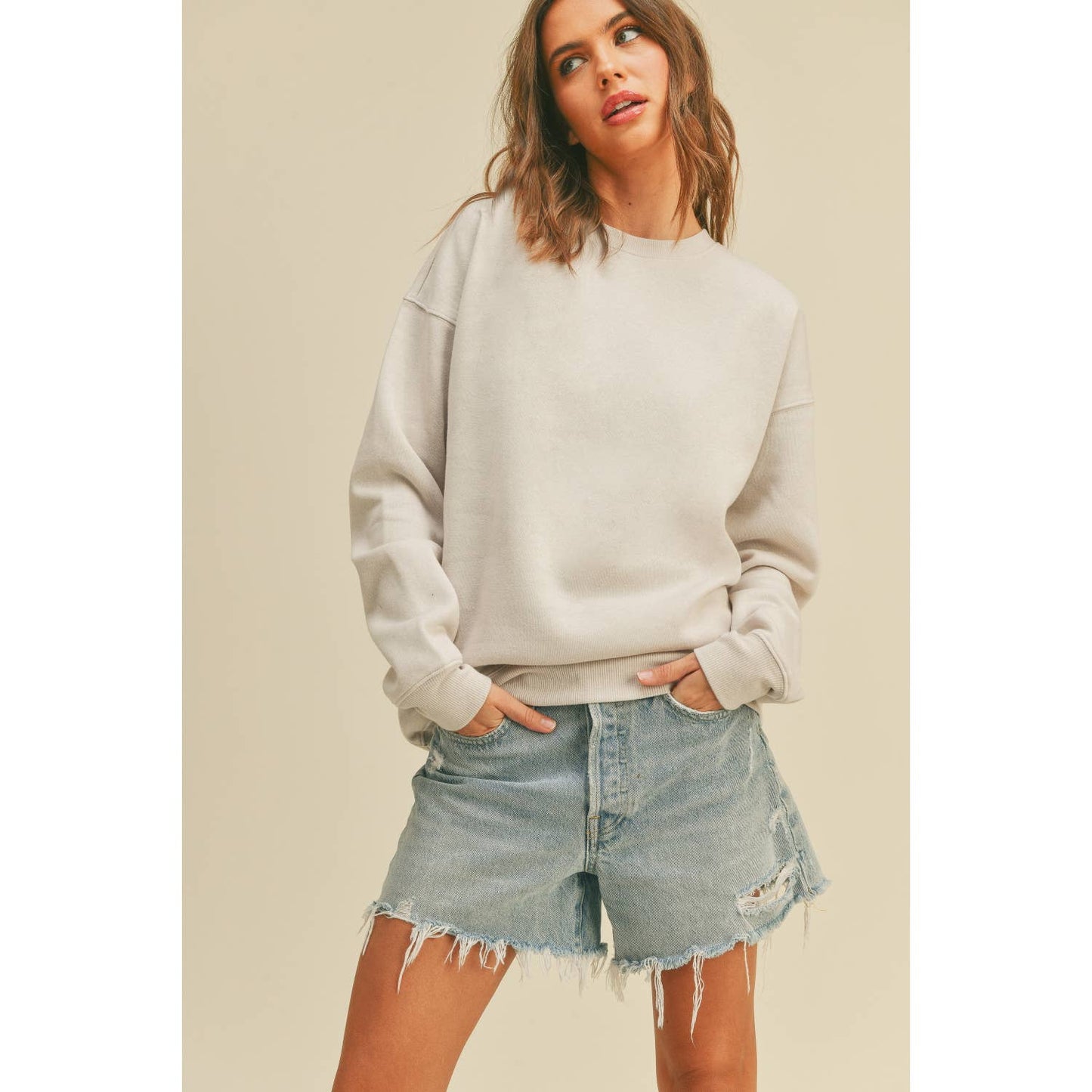 Blank Sweatshirt: BLACK, S