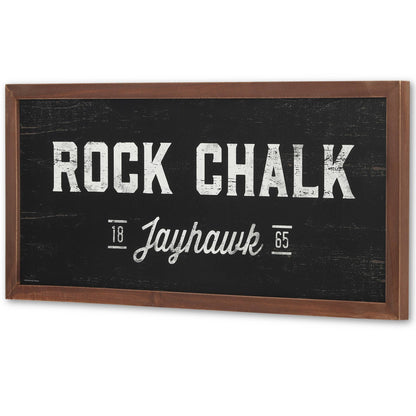 University Of Kansas Rock Chalk Jayhawk Wood Wall Decor