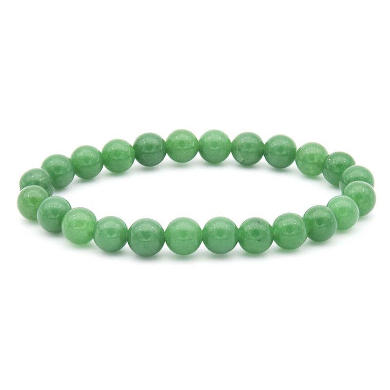8MM Elastic Natural Stone Bracelets: Indian agate
