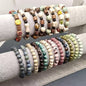 Multi-style Handmade Ceramic Beaded Elastic Rope Bracelet