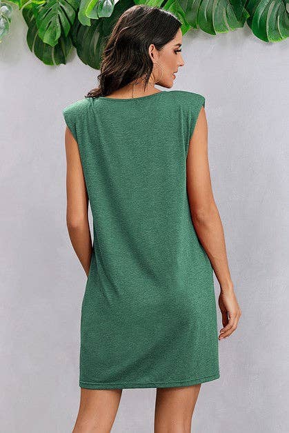 Round Neck Sleeveless Dress