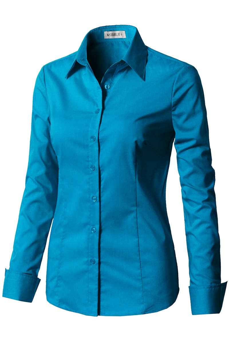 Button Down Long Sleeve Collared Shirt