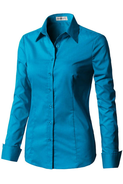 Button Down Long Sleeve Collared Shirt