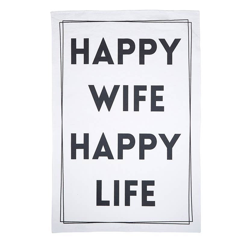 Happy Wife	Tea Towel