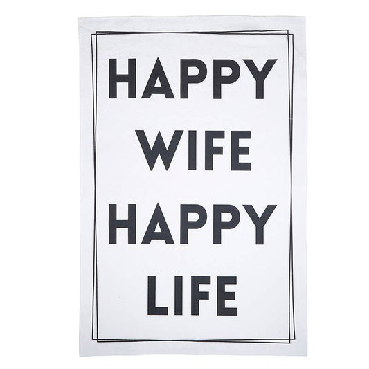 Happy Wife	Tea Towel