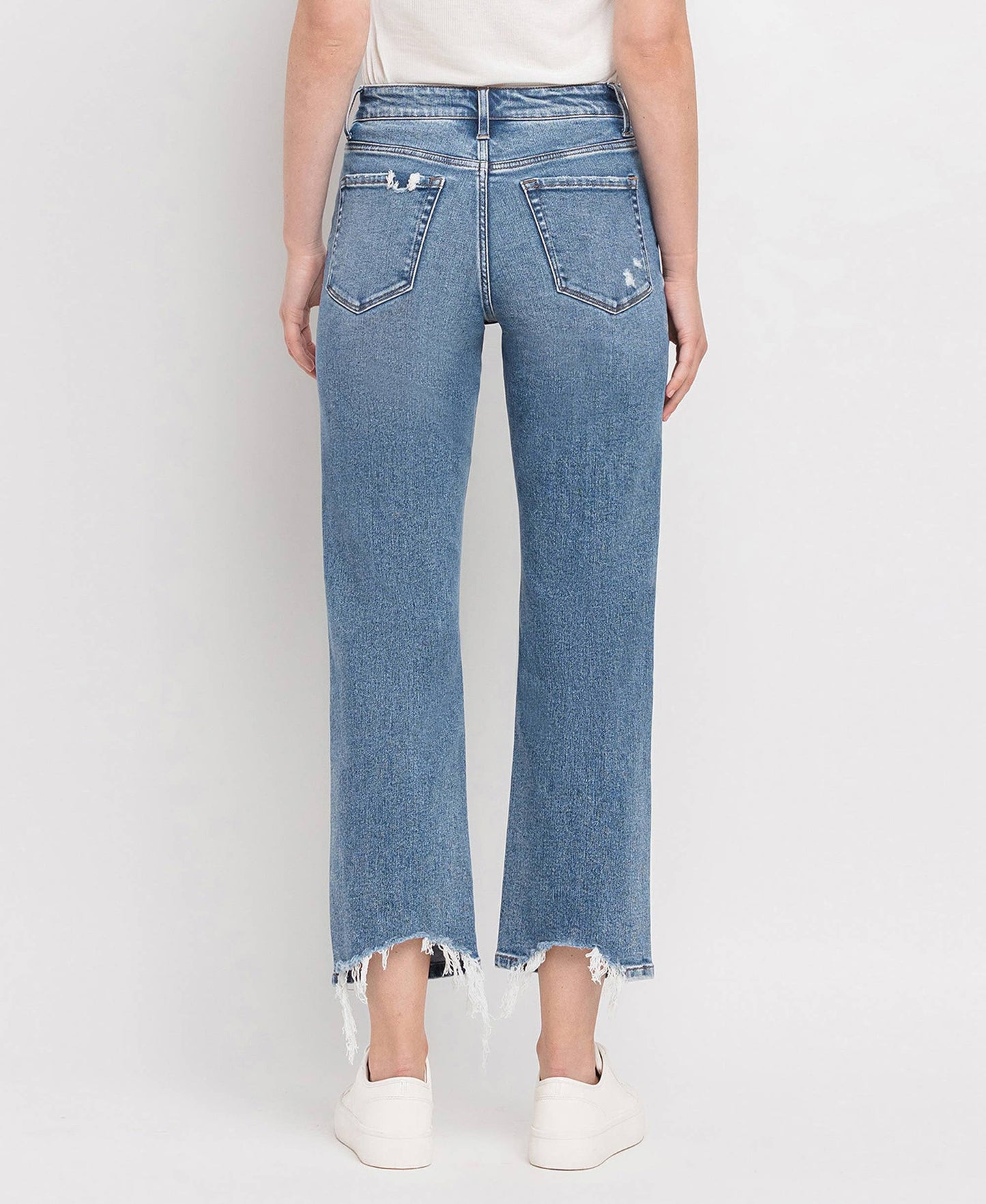 HIGH RISE PAINT SPLATTER CUFFED BOYFRIEND JEANS V2787