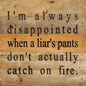 I'm Always Disappointed When A Liar's Pants