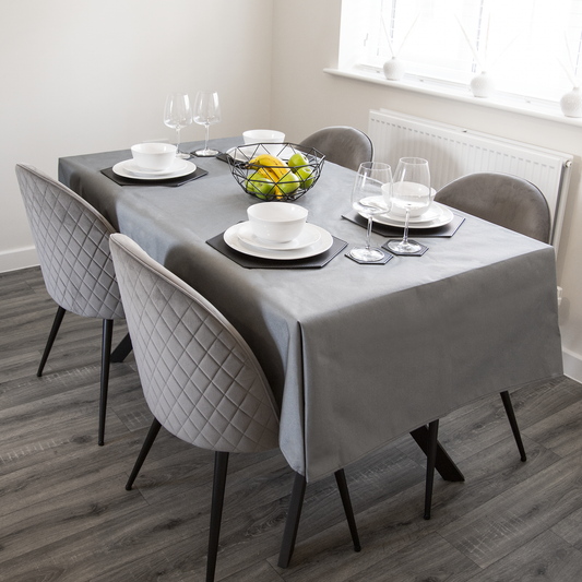 Decorative Tablecloth - 137cm x 200cm Grey |