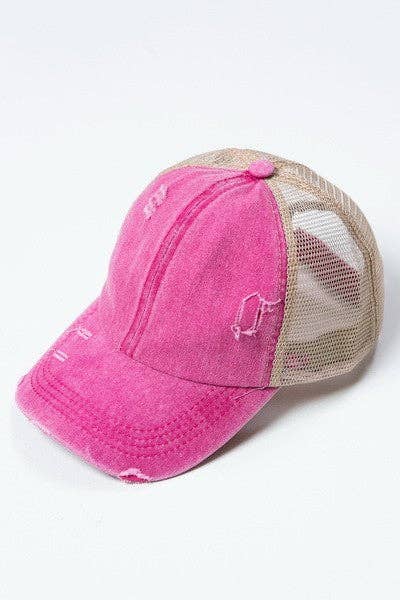 Distress Mesh Back Cap