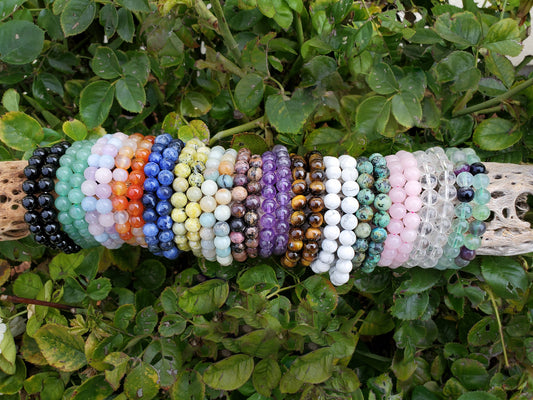 Crystal Gemstone Bracelet 8mm