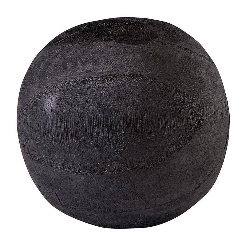 Wood Sphere 4" - Black
