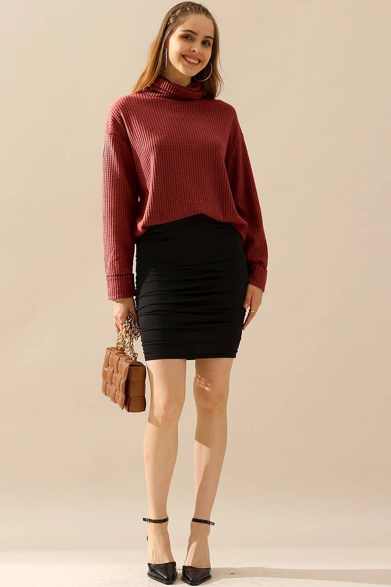 TURTLE HIGH NECK KNIT TOP