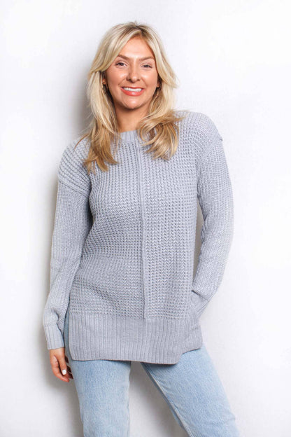 Women's Long Sleeves Crew Neck Knitted Sweater
